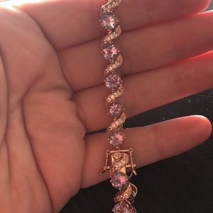 Zales Rose Gold and Amethyst bracelet